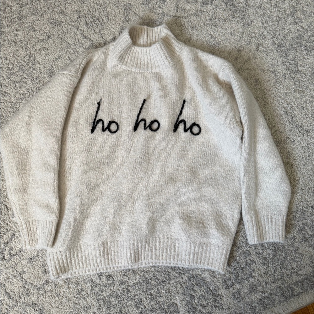 Gilli Cream 'Ho Ho Ho' Turtleneck Sweater